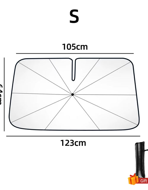 Load image into Gallery viewer, SunShield 360 – Rotatable Umbrella-Style Car Windshield Sunshade with UV &amp; Heat Protection
