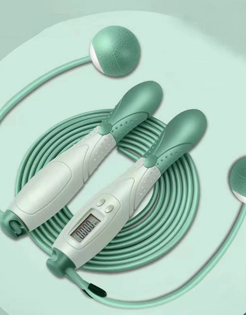 Load image into Gallery viewer, Weighted Cordless Jump Ropes with 2 Balls &amp; Adjustable Length Bod Rope for Kids Men Women,Speed Digital Counting Ropeless Skipping Rope with Calorie Counter for Indoor Fitness Workout Boxing Gym
